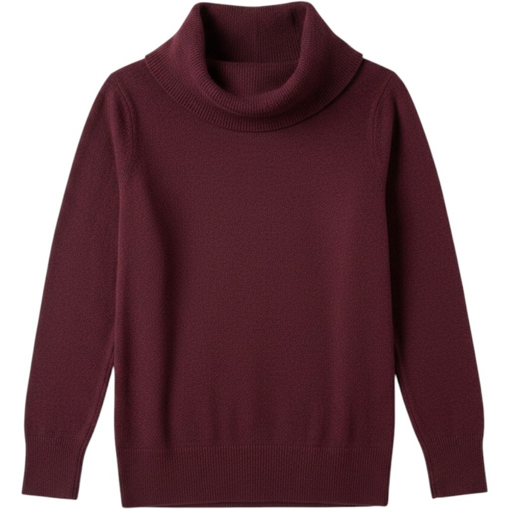 LOFT Womens Burgundy Cowl Neck Sweater Small Knitwear Winter Outdoor Casual Soft - Picture 2 of 12
